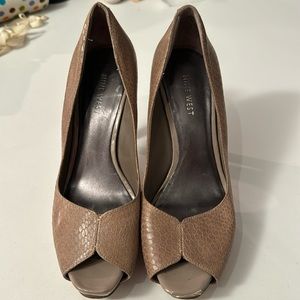 Nine West 4 inch heels tan leather - size 7